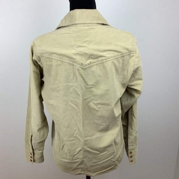 FREE PEOPLE CORDUROY EMBROIDERED HARLEY BUTTON DOWN  WESTERN SHIRT - Picture 7 of 8